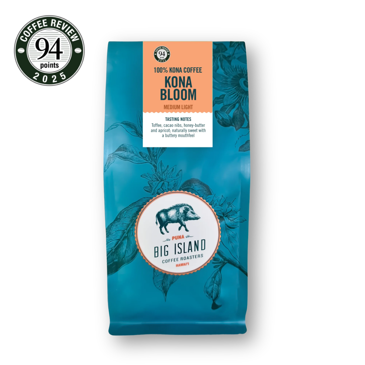 100% Light Roast Kona Whole Bean Coffee
