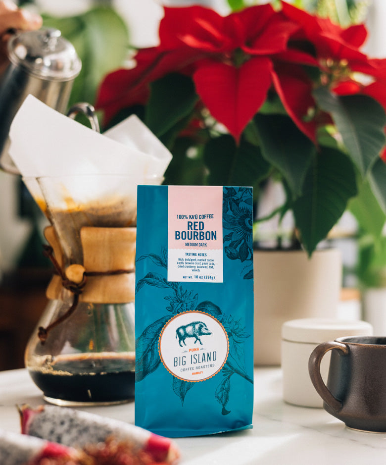 Kau Red Bourbon Coffee Dark roast beans